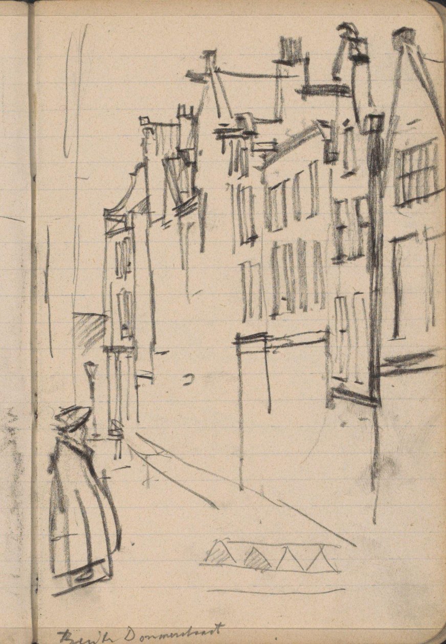 Vista de la calle Buiten Dommersstraat en Ámsterdam de George Hendrik Breitner