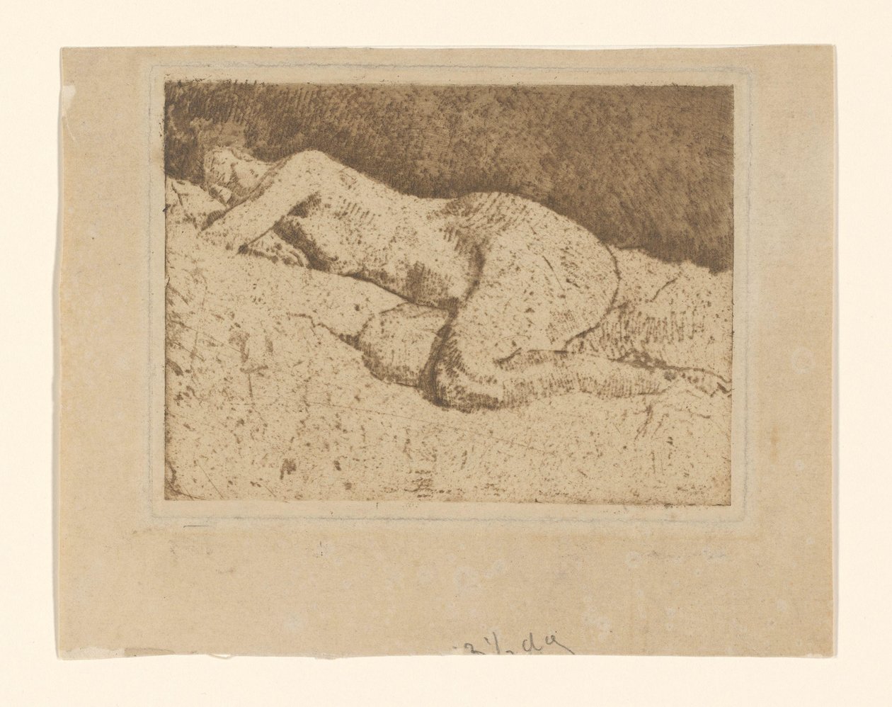 Desnudo femenino recostado de George Hendrik Breitner