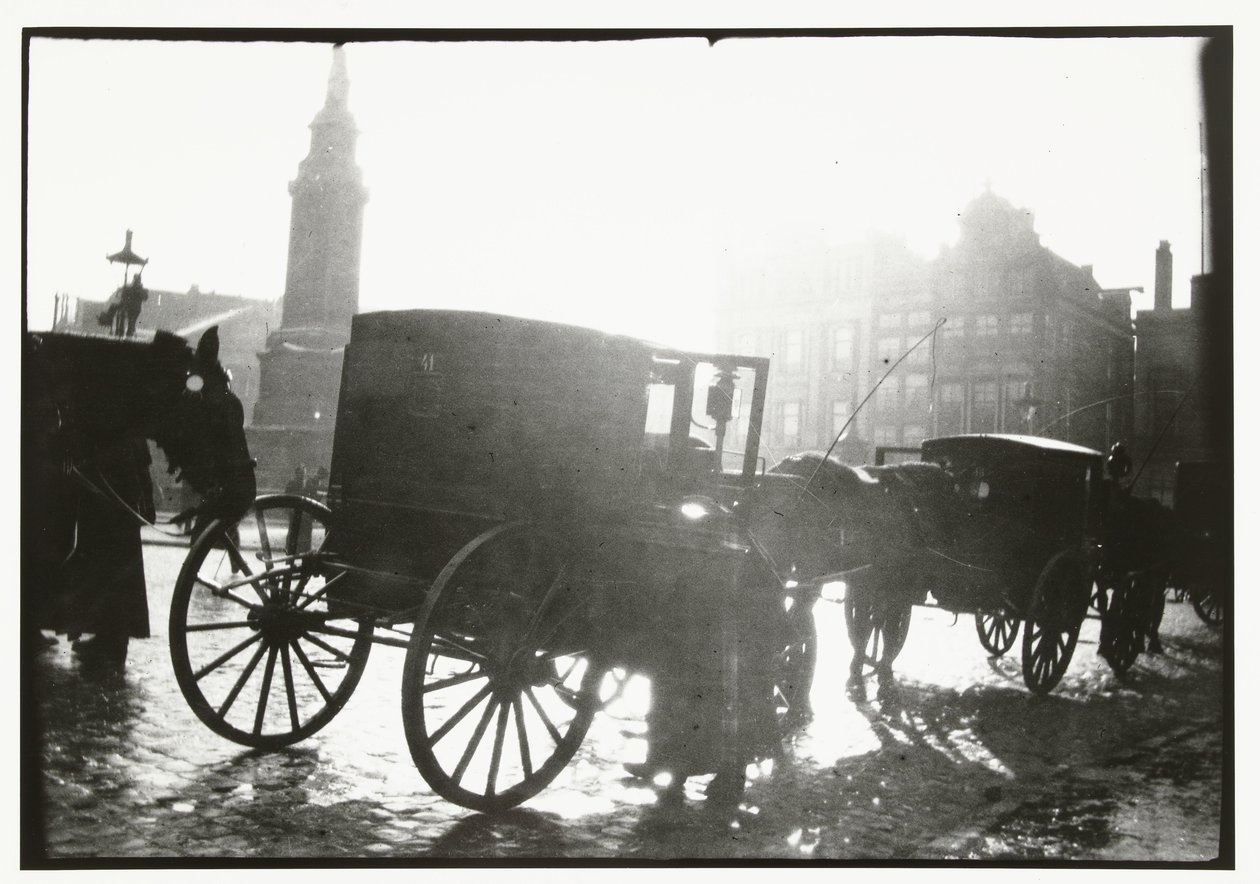 Carruajes en la Plaza Dam de Amsterdam de George Hendrik Breitner