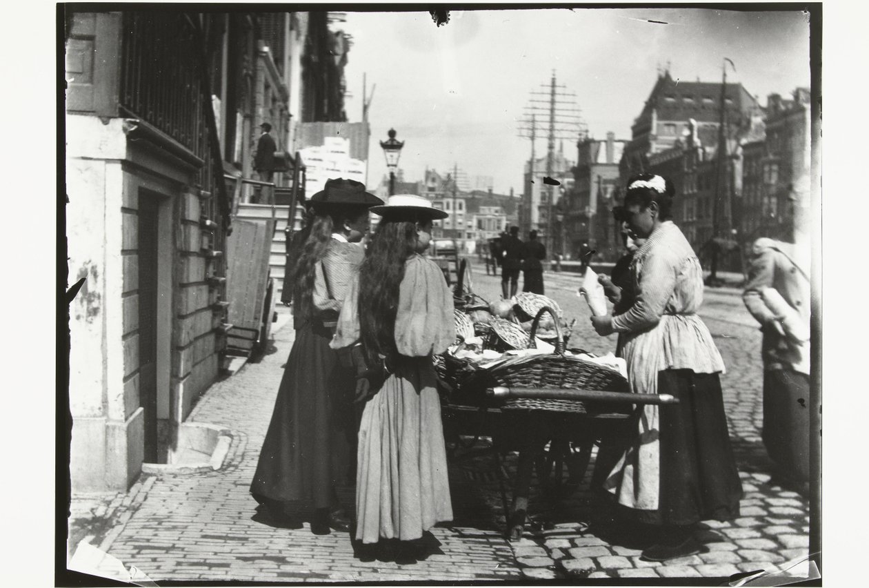 Venta callejera de una carretilla en el Rokin en Amsterdam de George Hendrik Breitner