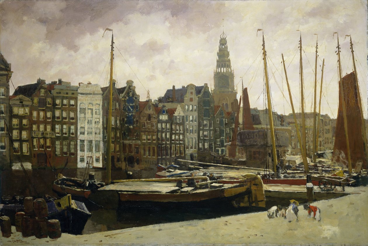 El Damrak, Ámsterdam de George Hendrik Breitner