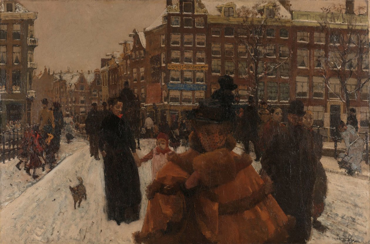 El puente Singel en la Paleisstraat de Ámsterdam
El puente sobre el Singel en la Paleisstraat, Ámsterdam de George Hendrik Breitner