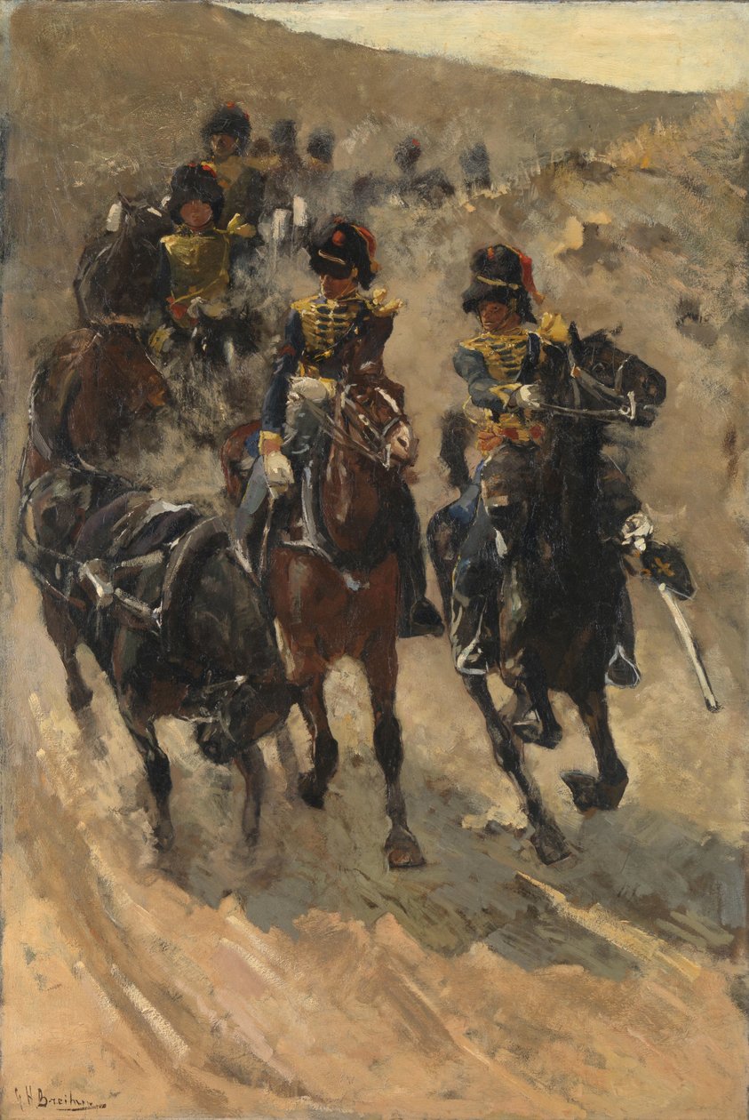 Los Jinetes Amarillos
Artillería a caballo de George Hendrik Breitner
