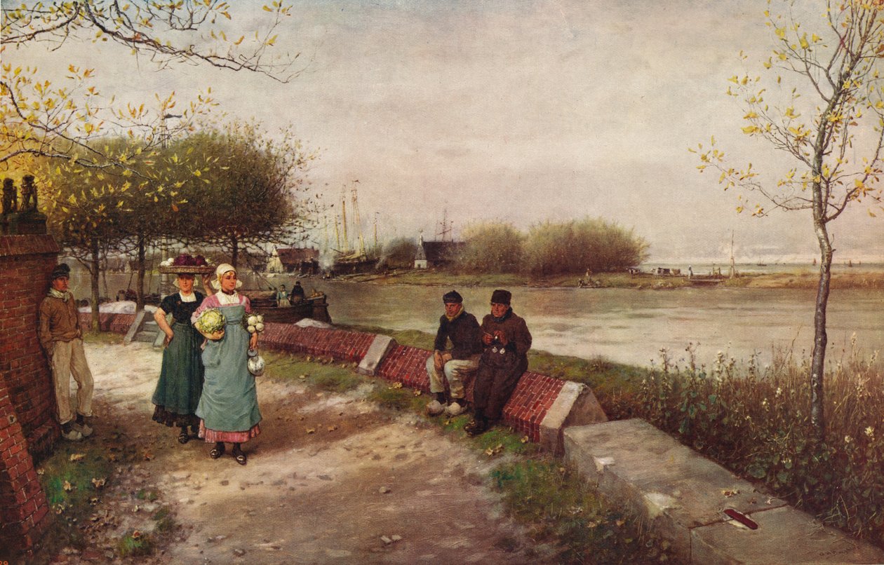 Un intercambio de saludos, c1900 de George Henry Boughton