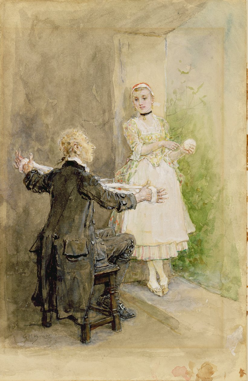 Ichabod Crane y Katrin Van Tassel, c.1893 de George Henry Boughton