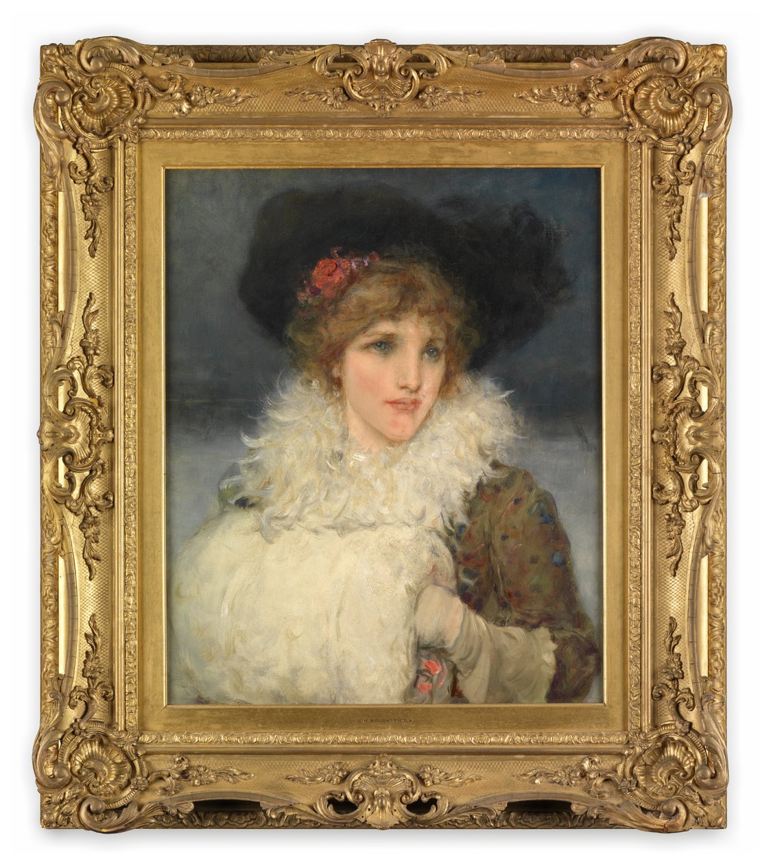 Mujer, medio cuerpo (Óleo sobre lienzo) de George Henry Boughton