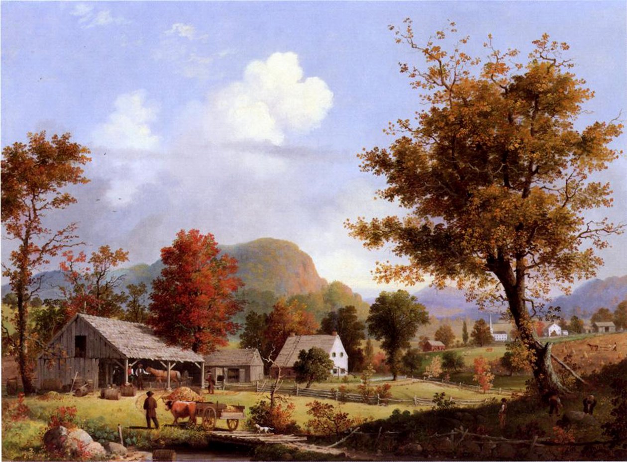 Prensado de Sidra, 1855 de George Henry Durrie