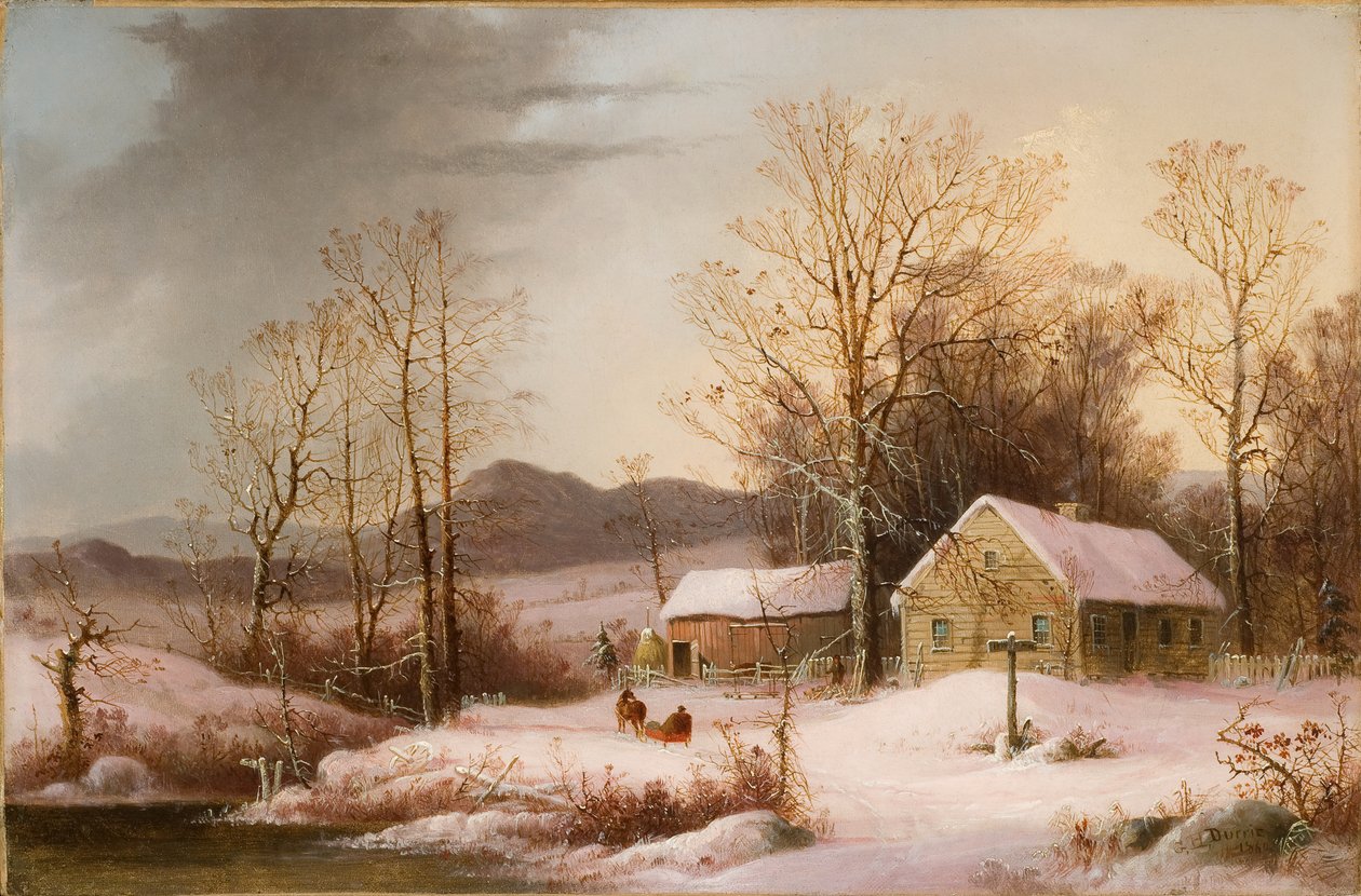 Granja en invierno 1860 (Óleo sobre lienzo) de George Henry Durrie