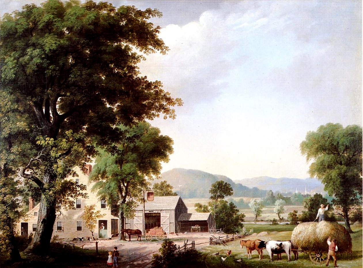 Haciendo Heno en Jones Inn, 1854 de George Henry Durrie