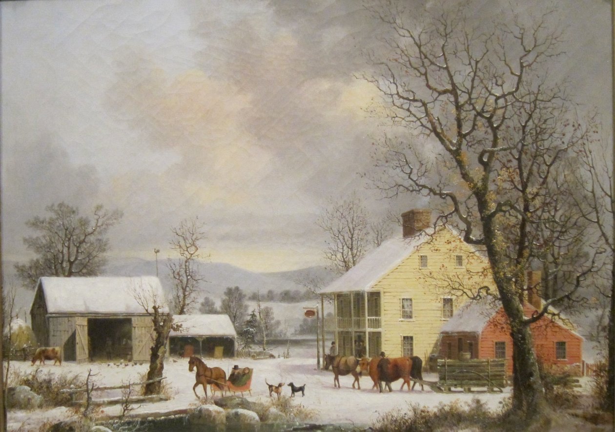 Invierno en el campo (1857) de George Henry Durrie