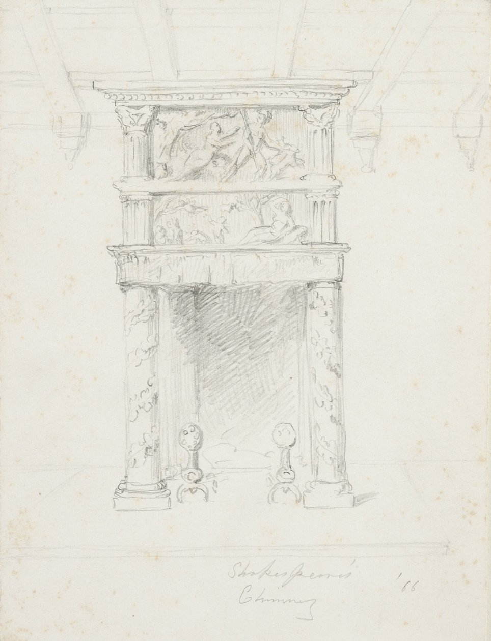 La chimenea de Shakespeare, 1866 de George Henry Hall