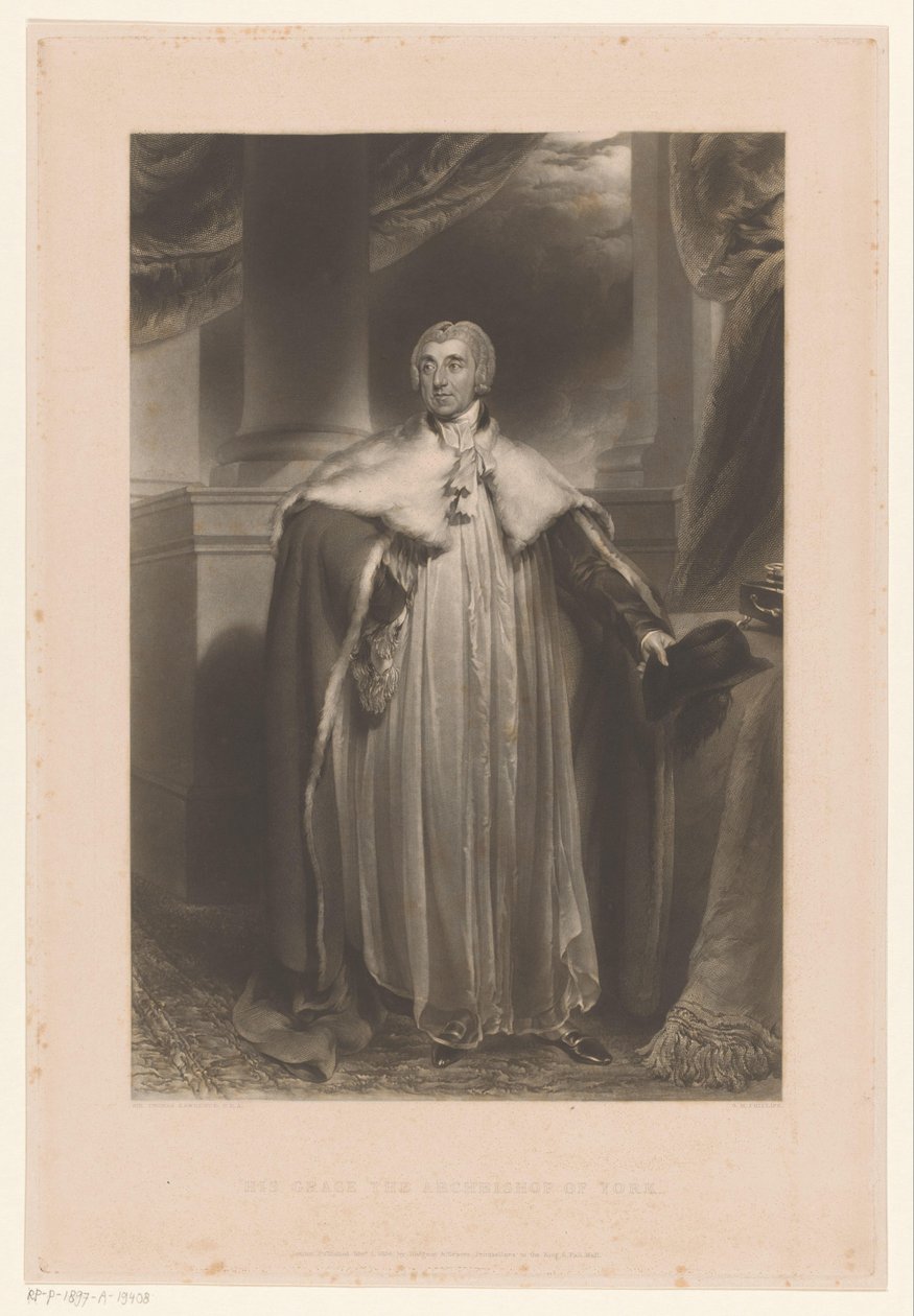 Portret de Edward Venables-Vernon-Harcourt Su Gracia el Arzobispo de York (título sobre el objeto) de George Henry Phillips