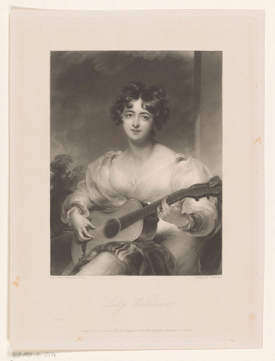 Portret de Elizabeth Black Lady Wallscourt (título sobre objeto) de George Henry Phillips