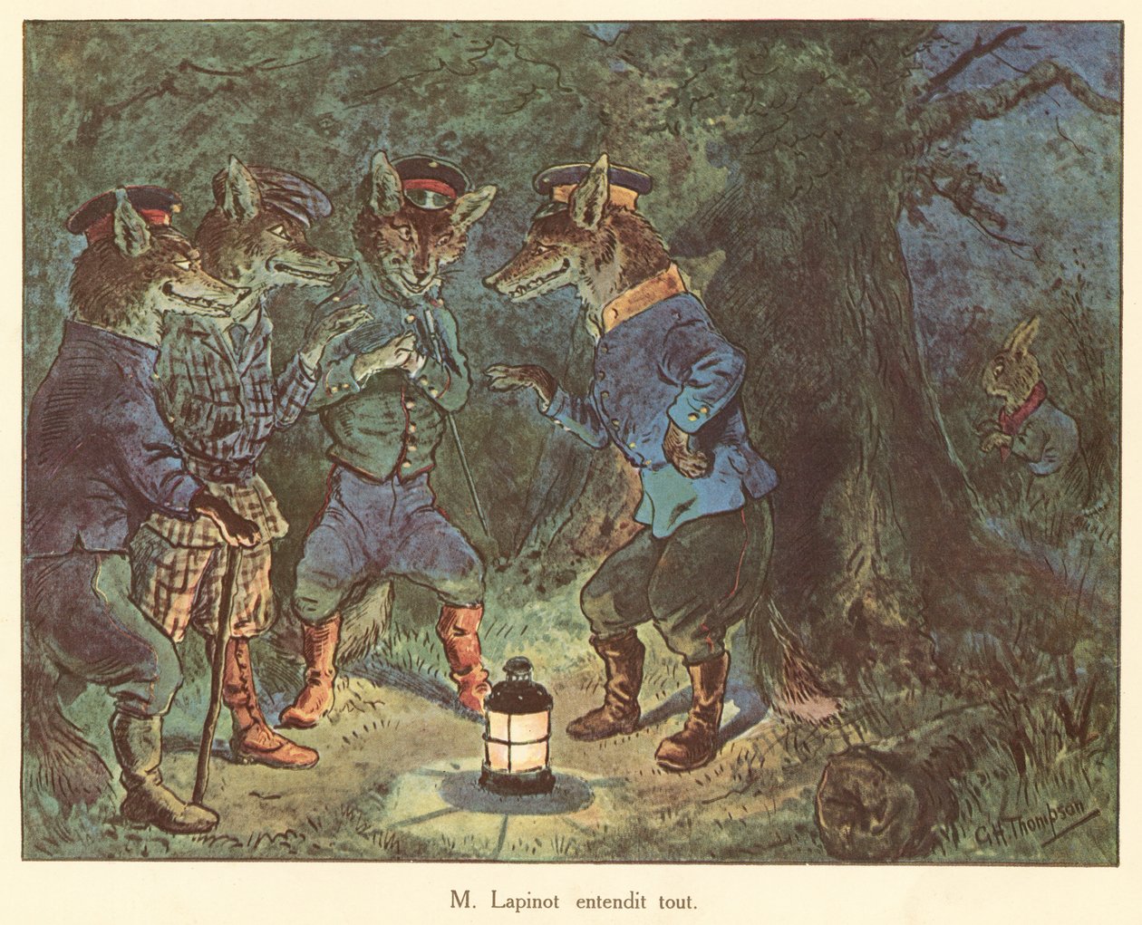 M Lapinot lo oyó todo (litografía en color) de George Henry Thompson