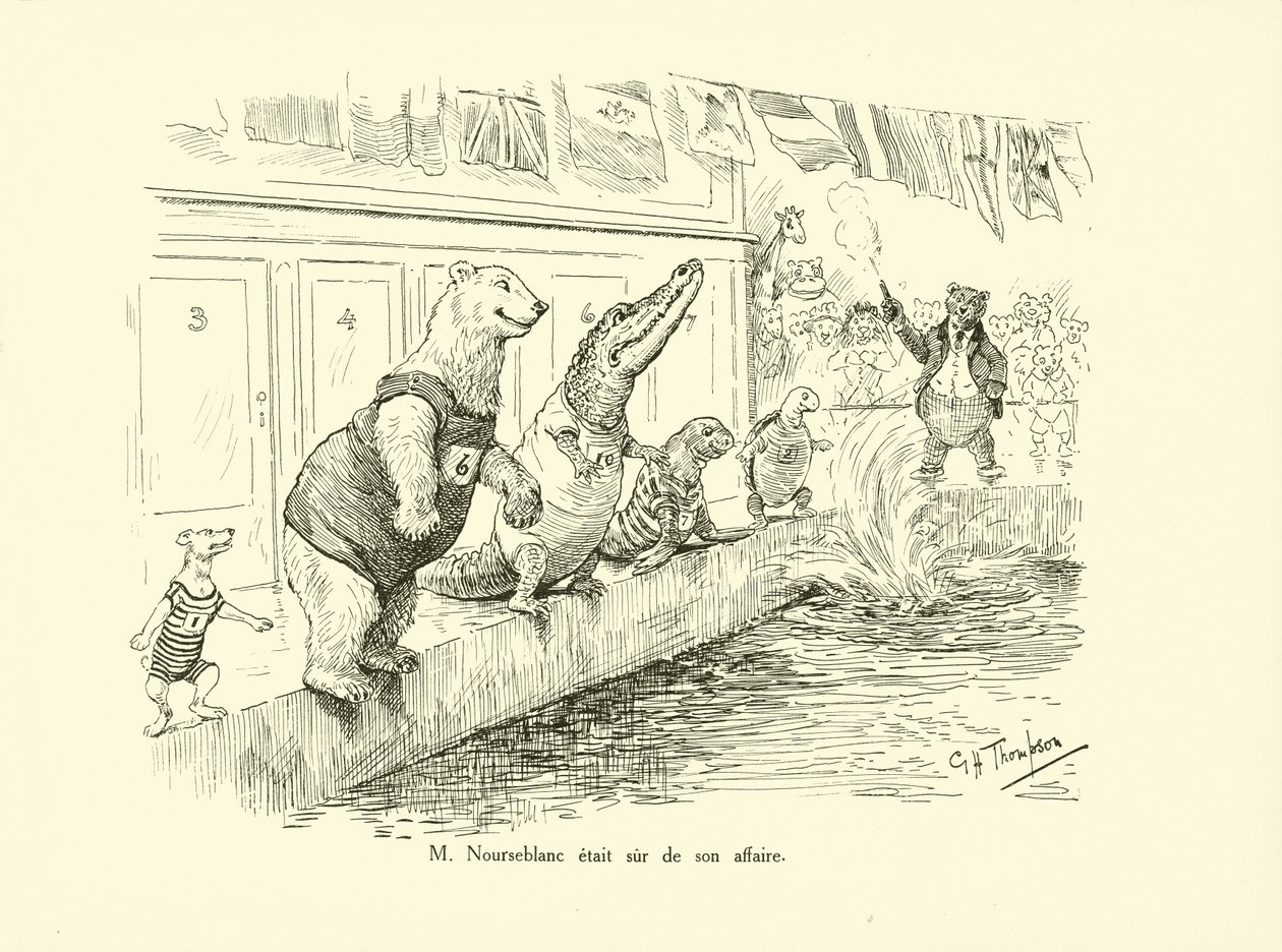 El Sr. Nourseblanc estaba seguro de su negocio (litografía) de George Henry Thompson