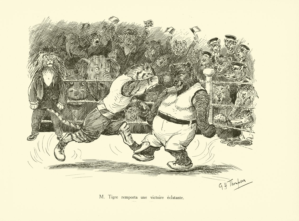 Contundente victoria de M Tigre (litografía) de George Henry Thompson