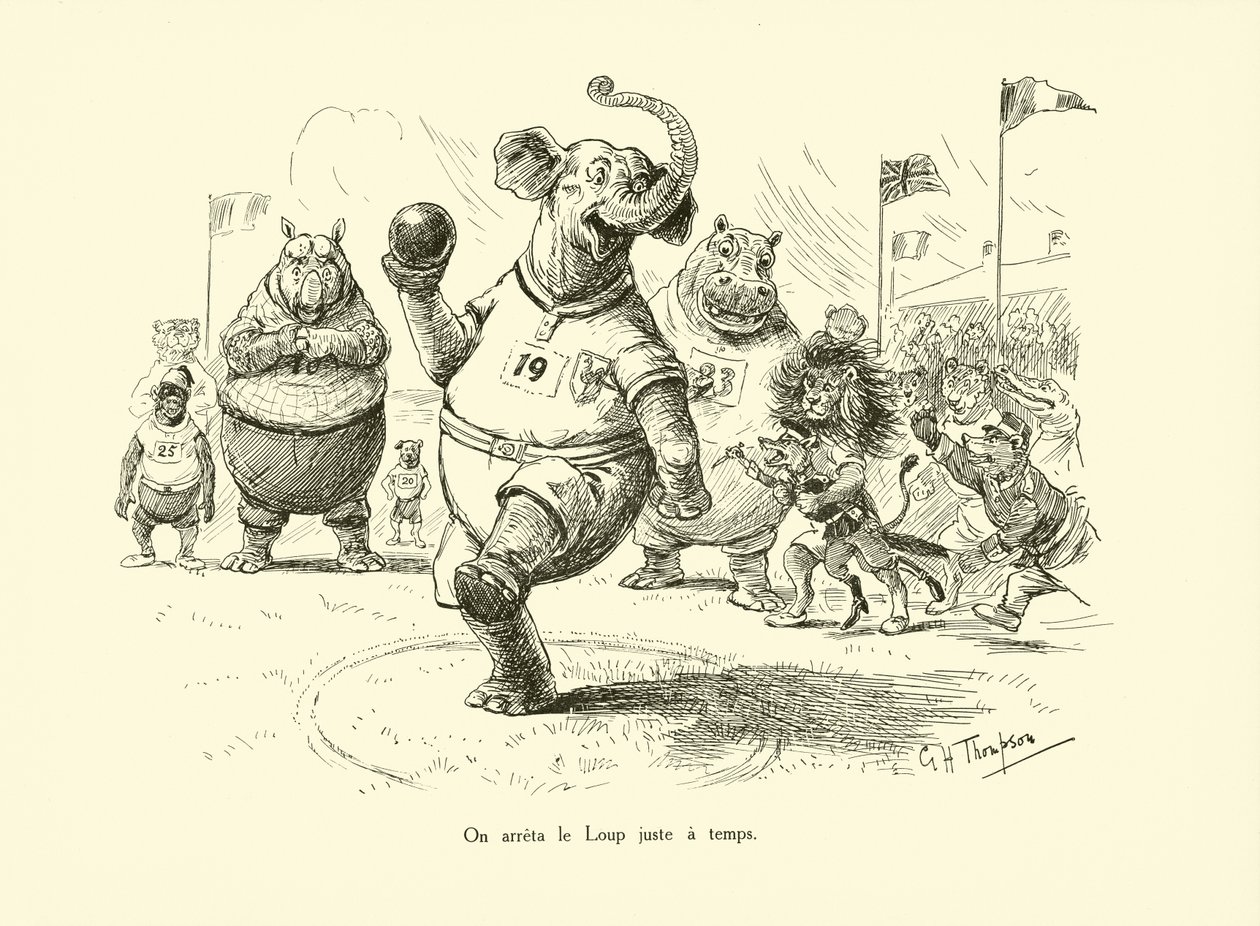 Detuvimos al Lobo justo a tiempo (litografía) de George Henry Thompson