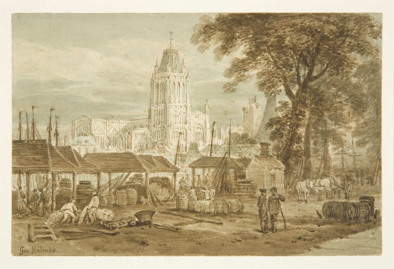 Iglesia de St Mary Redcliffe desde Welsh Back de George Holmes