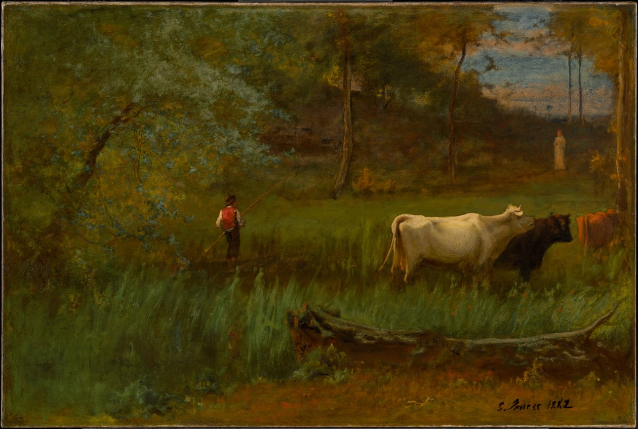 Una pastoral de George Inness