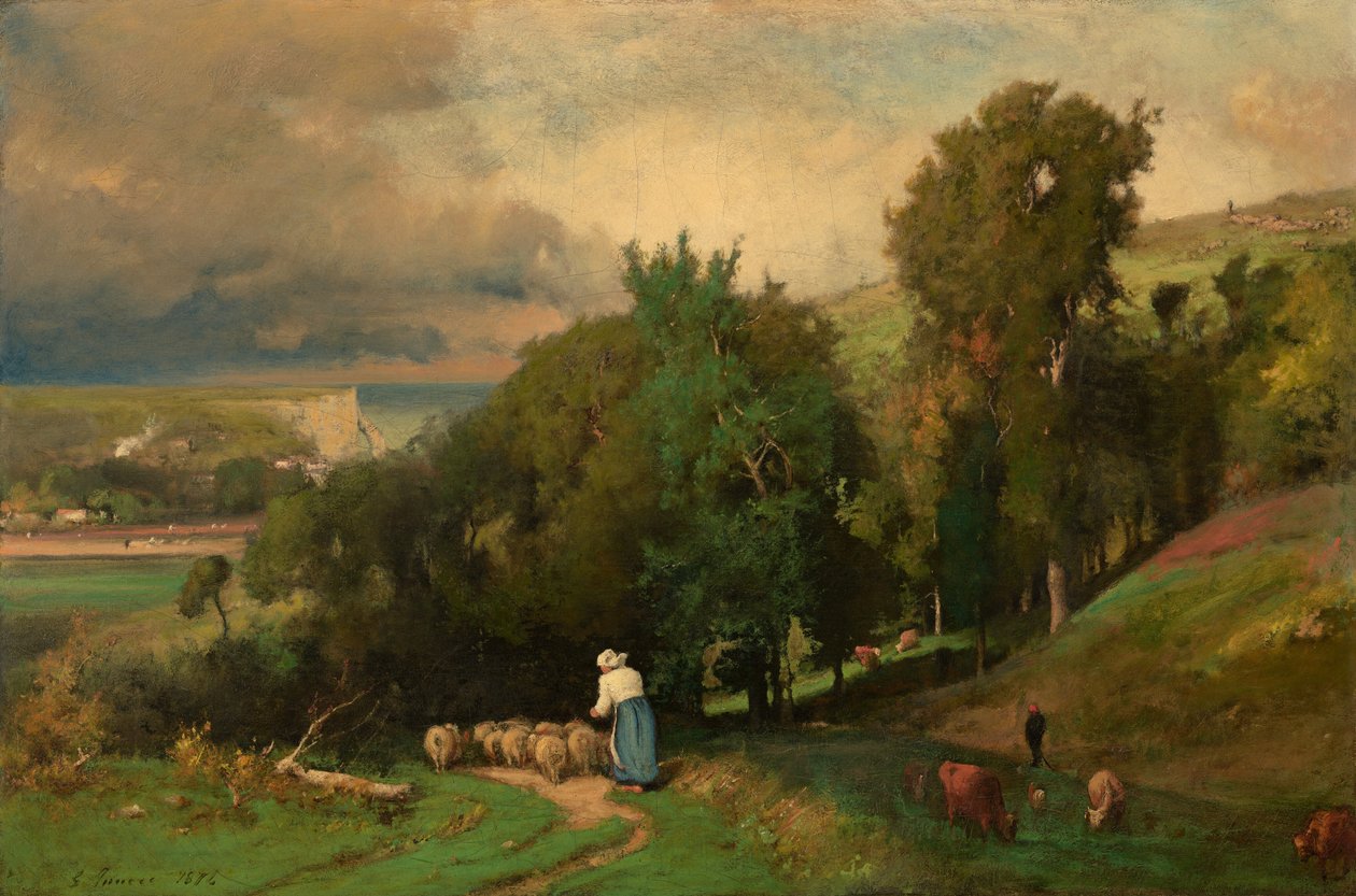 La ladera de Étretat de George Inness