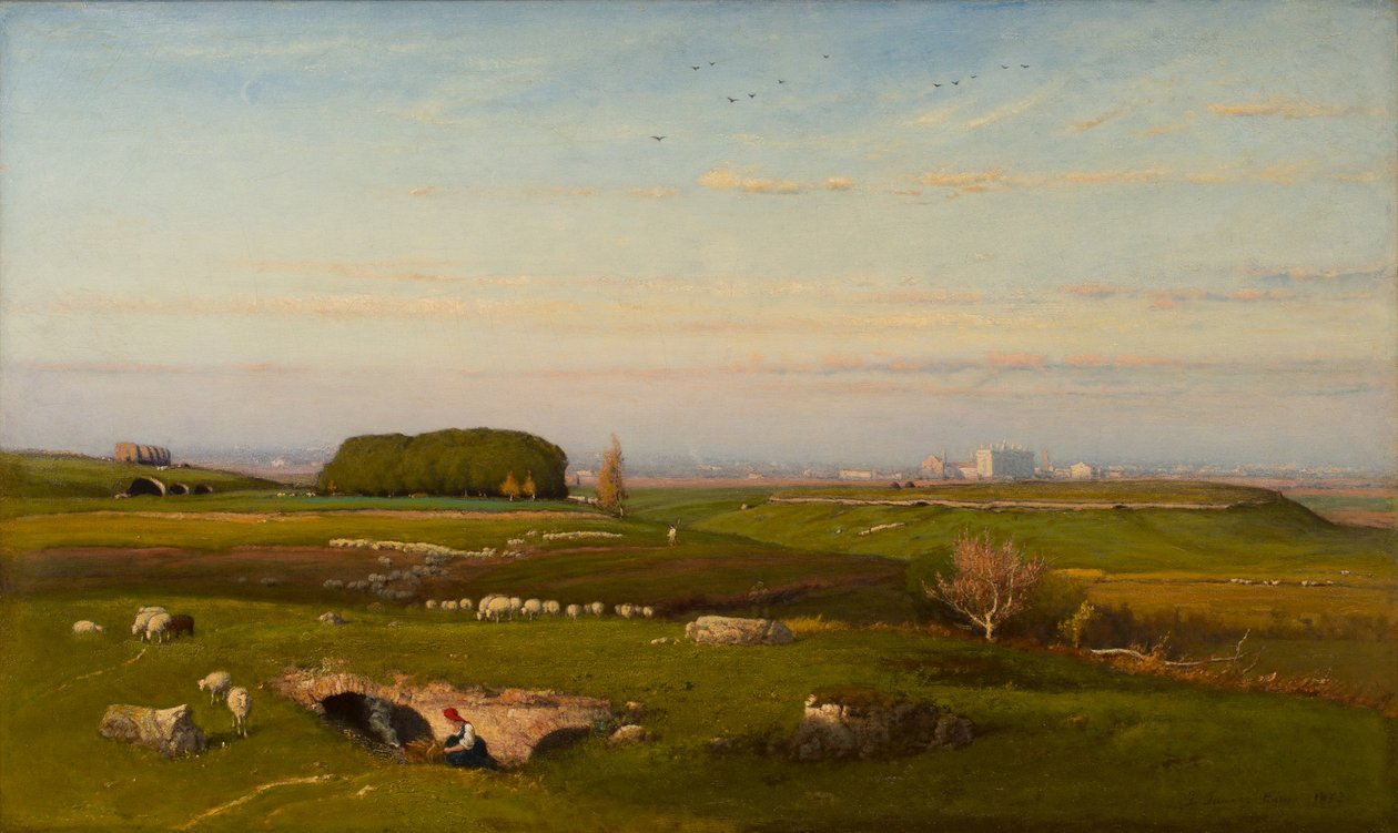 En la Campagna romana de George Inness