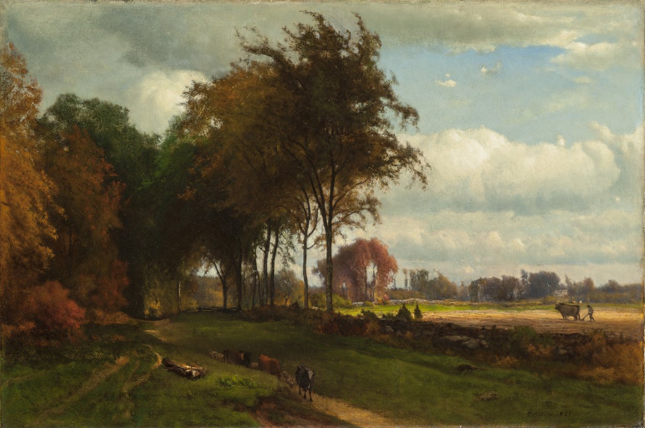 Paisaje con ganado de George Inness