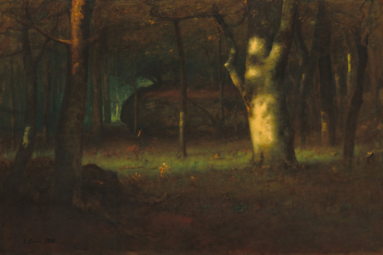 Atardecer en el bosque de George Inness
