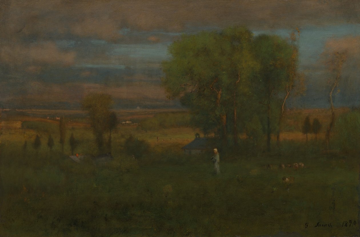 Crepúsculo en Italia de George Inness