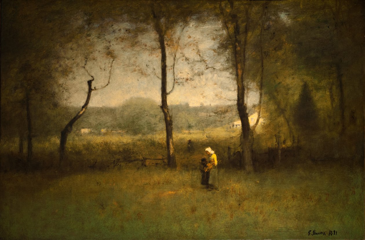 Recolectores de leña, una tarde de otoño de George Inness