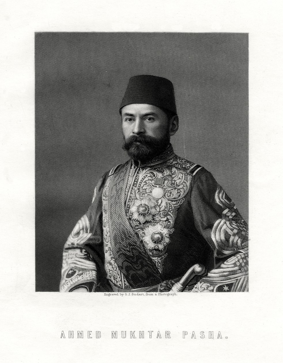Ahmed Mukhtar Pasha, oficial del ejército francés y del Imperio Otomano, siglo XIX de George J. Stodart