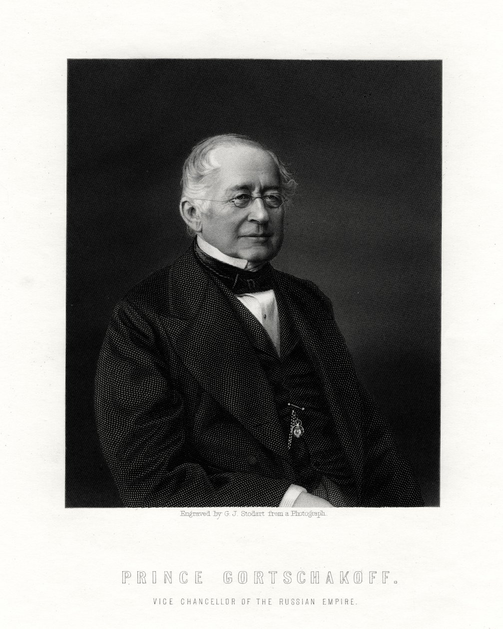 Príncipe Gorchakov, diplomático ruso, siglo XIX de George J. Stodart