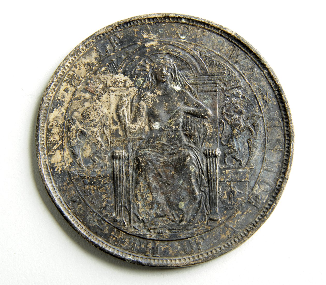Prueba de fundición para una moneda de George James Frampton