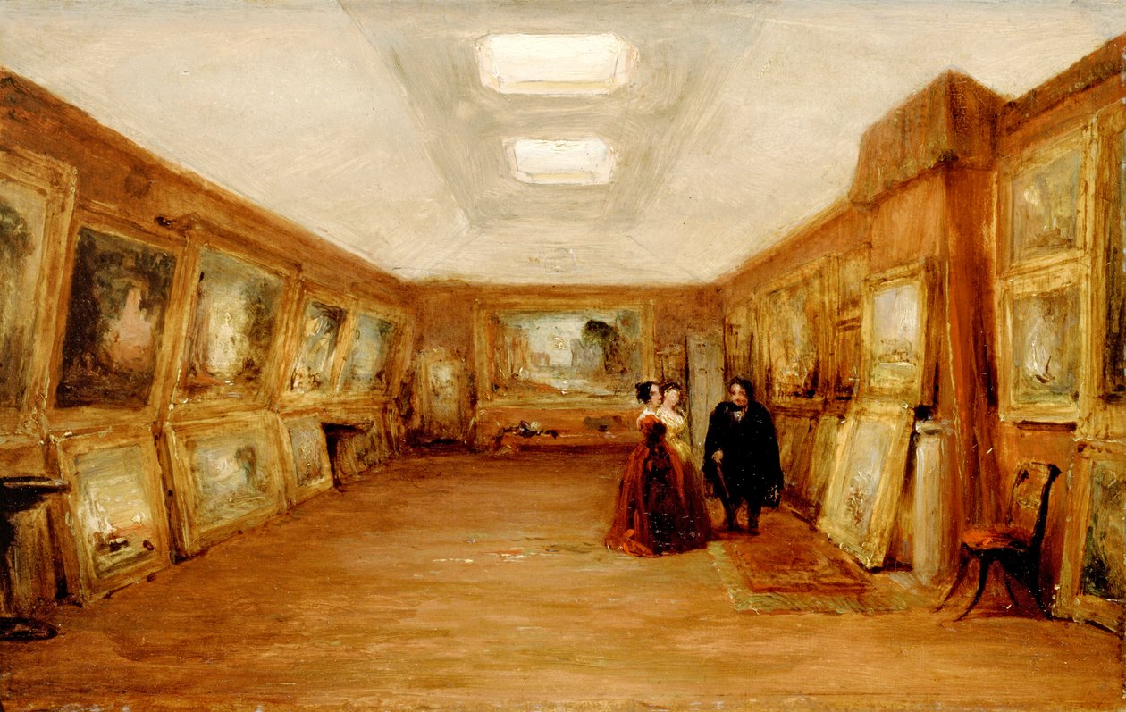 Interior de la Galería de Turner: el Artista mostrando sus Obras, post 1851 de George Jones