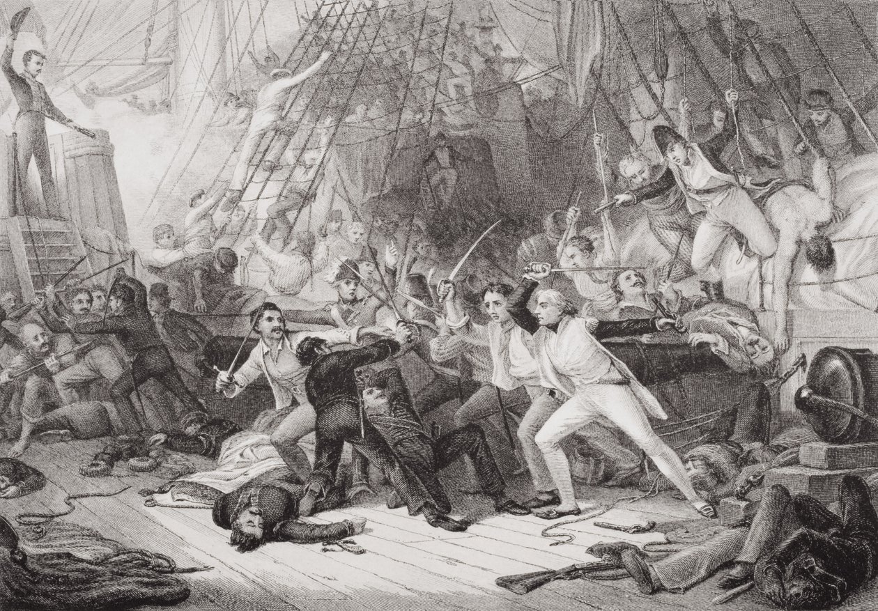Nelson abordando el San Josef en la Batalla de San Vicente, 14 de febrero de 1797, de 