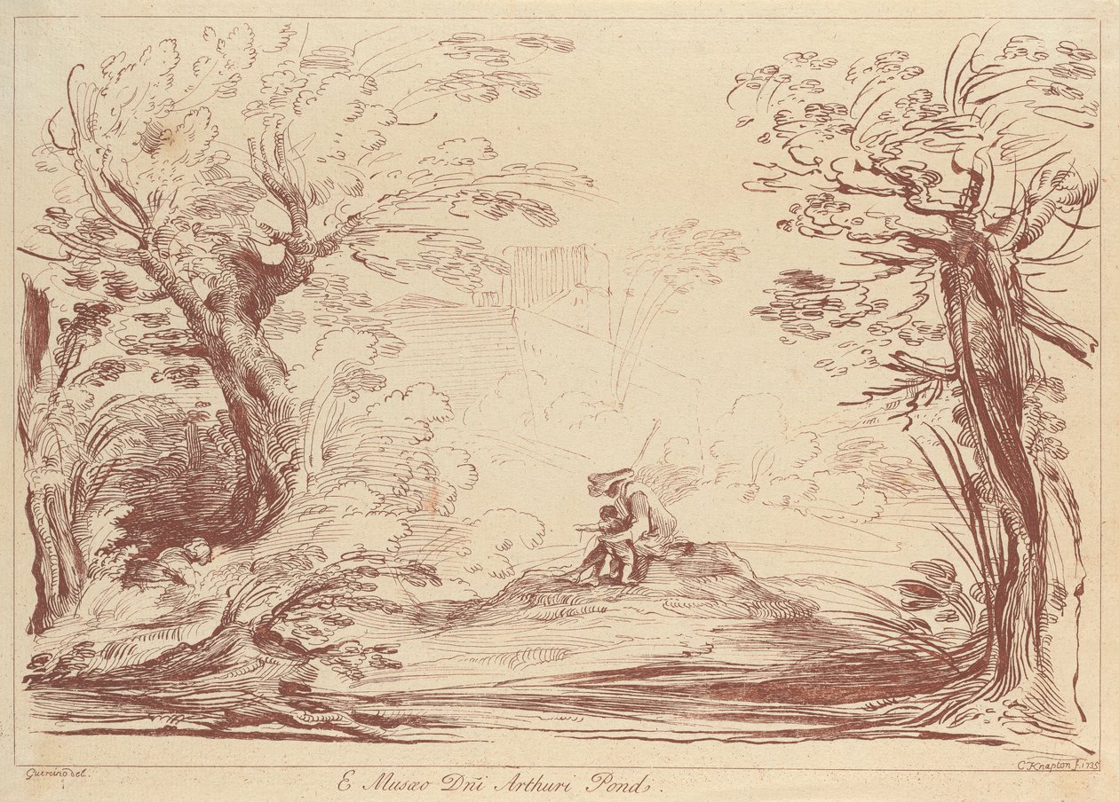 Sin título: Paisaje con figuras de George Knapton
