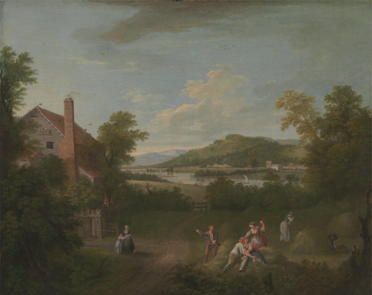 Paisaje con trabajadores agrícolas de George Lambert