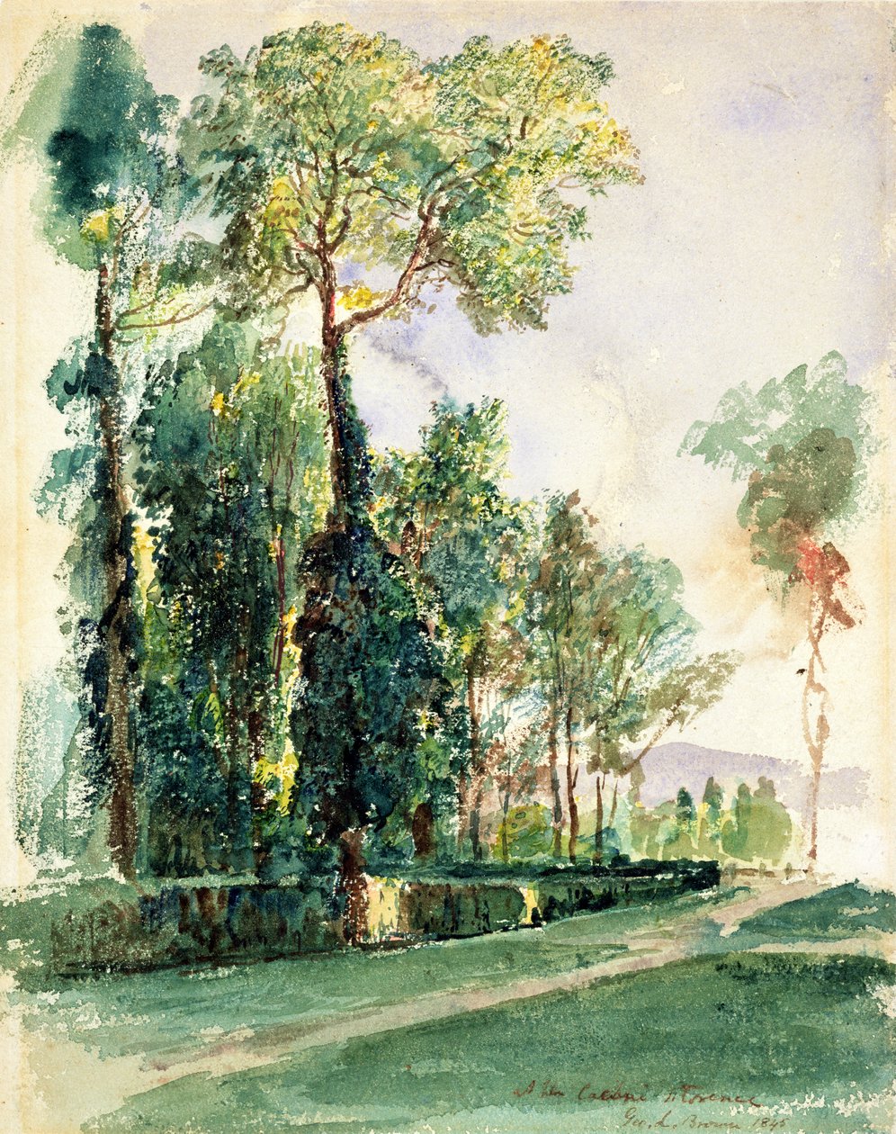 En las Cascine, Florencia, 1845 de George Loring Brown