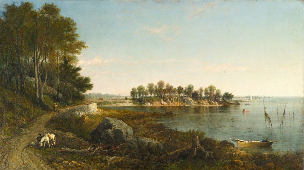 Mañana, vista en la isla de Smith, bahía de Norwalk, Connecticut de George Loring Brown