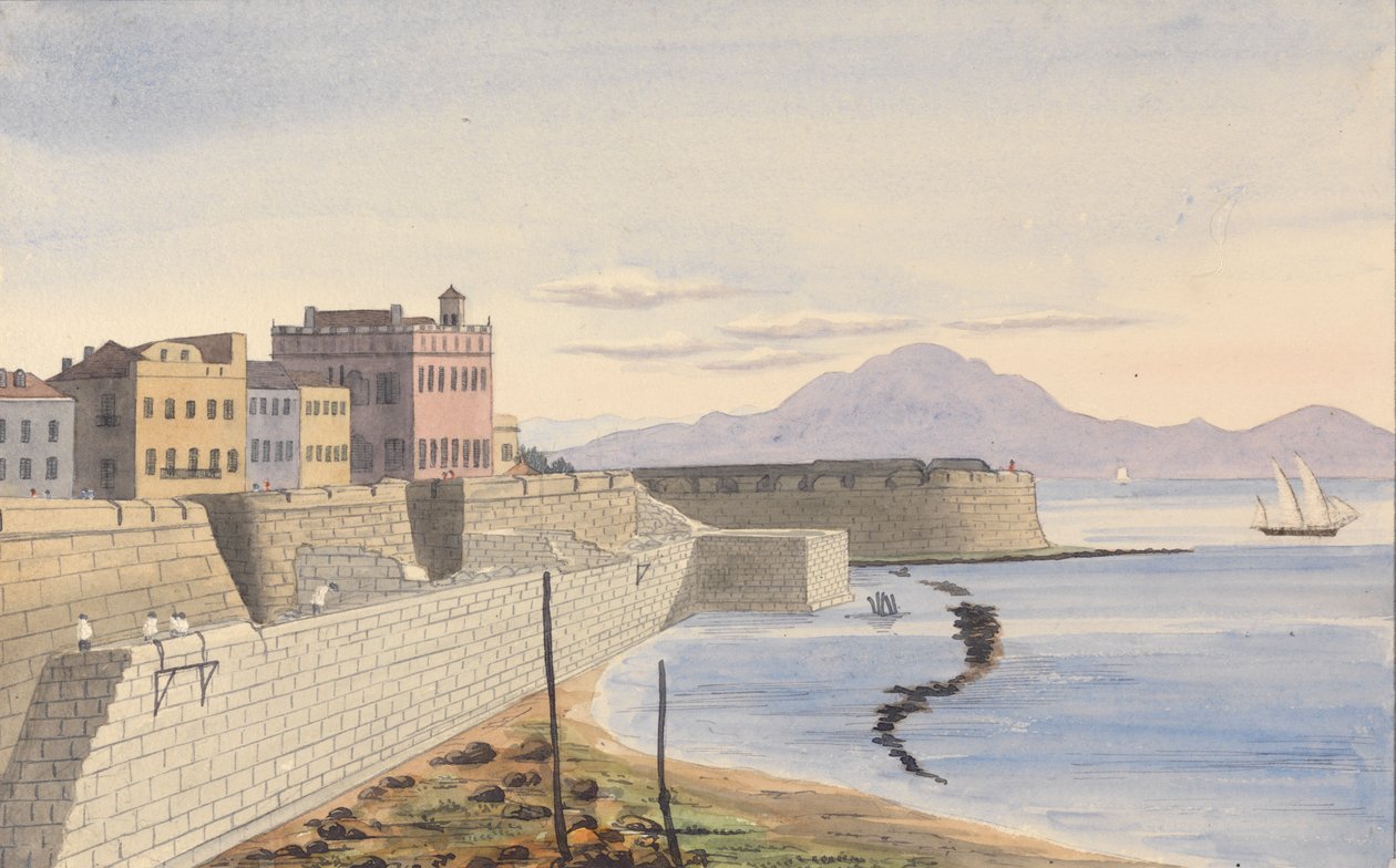 El Bastión del Rey, el Club House Hotel, Gibraltar de George Lothian Hall