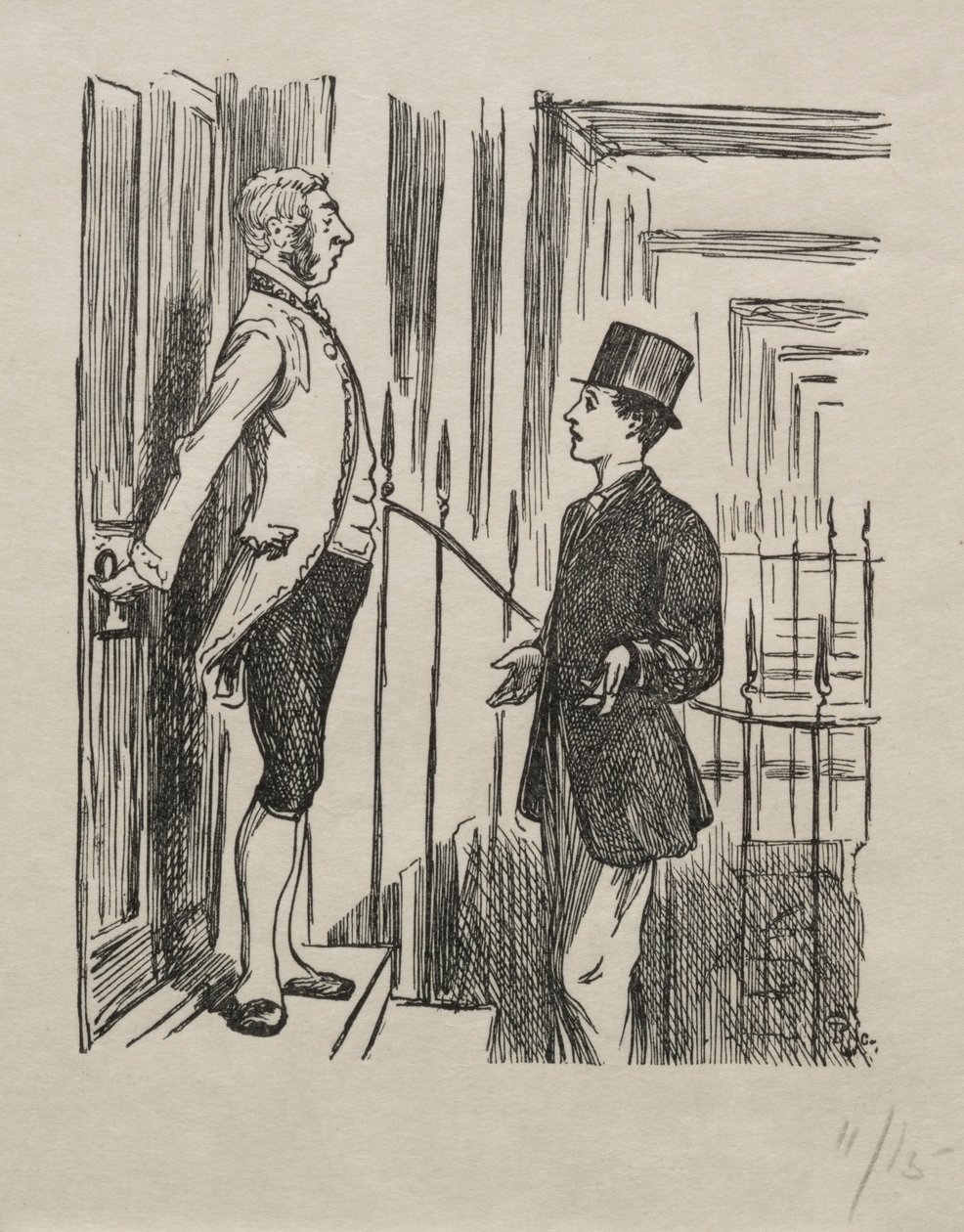 Coelebs en busca de un sobre de Mulready, 1865 de George Louis Palmella Busson Du Maurier
