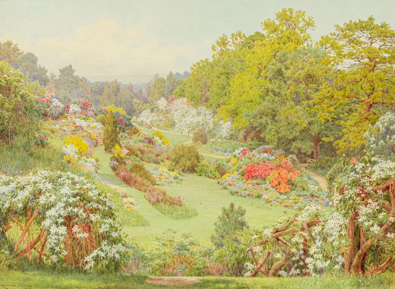 Flores de primavera (acuarela) de George Marks
