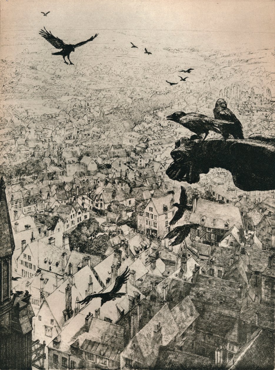 Las grajillas de Chartres, 1917 de George Marples