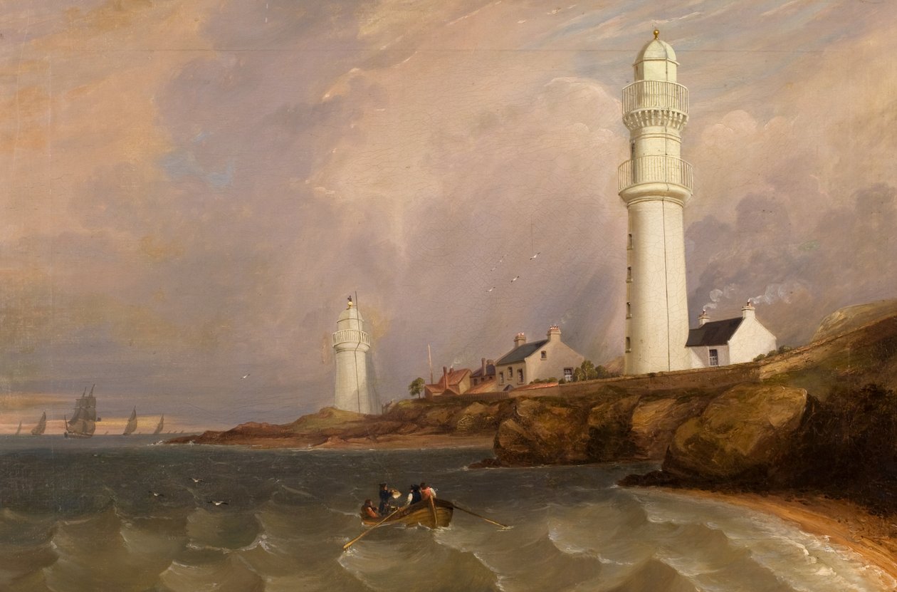Faros - West Lights, Tayport, c.1840 (óleo sobre lienzo) de George McGillivray