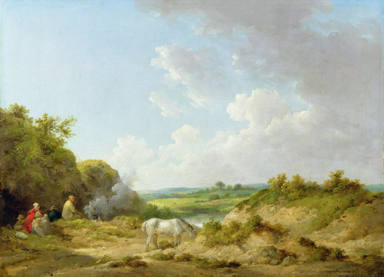 Un campamento gitano de George Morland