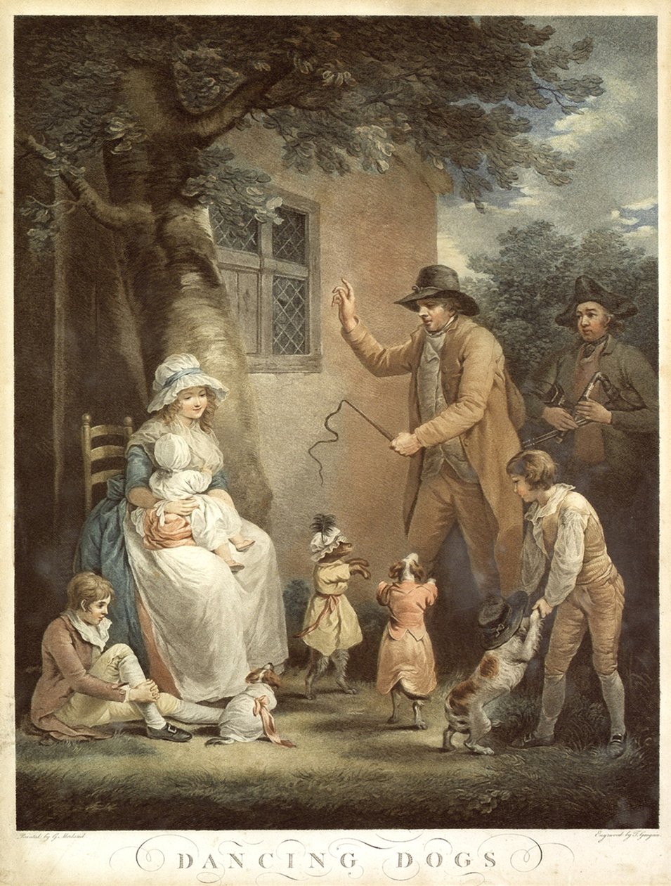 Perros bailando, c. 1800 de George Morland
