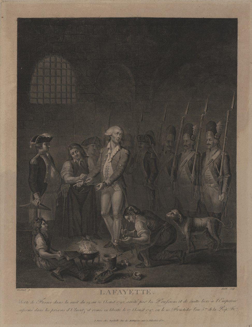Lafayette en prisión en Olmütz de George Morland