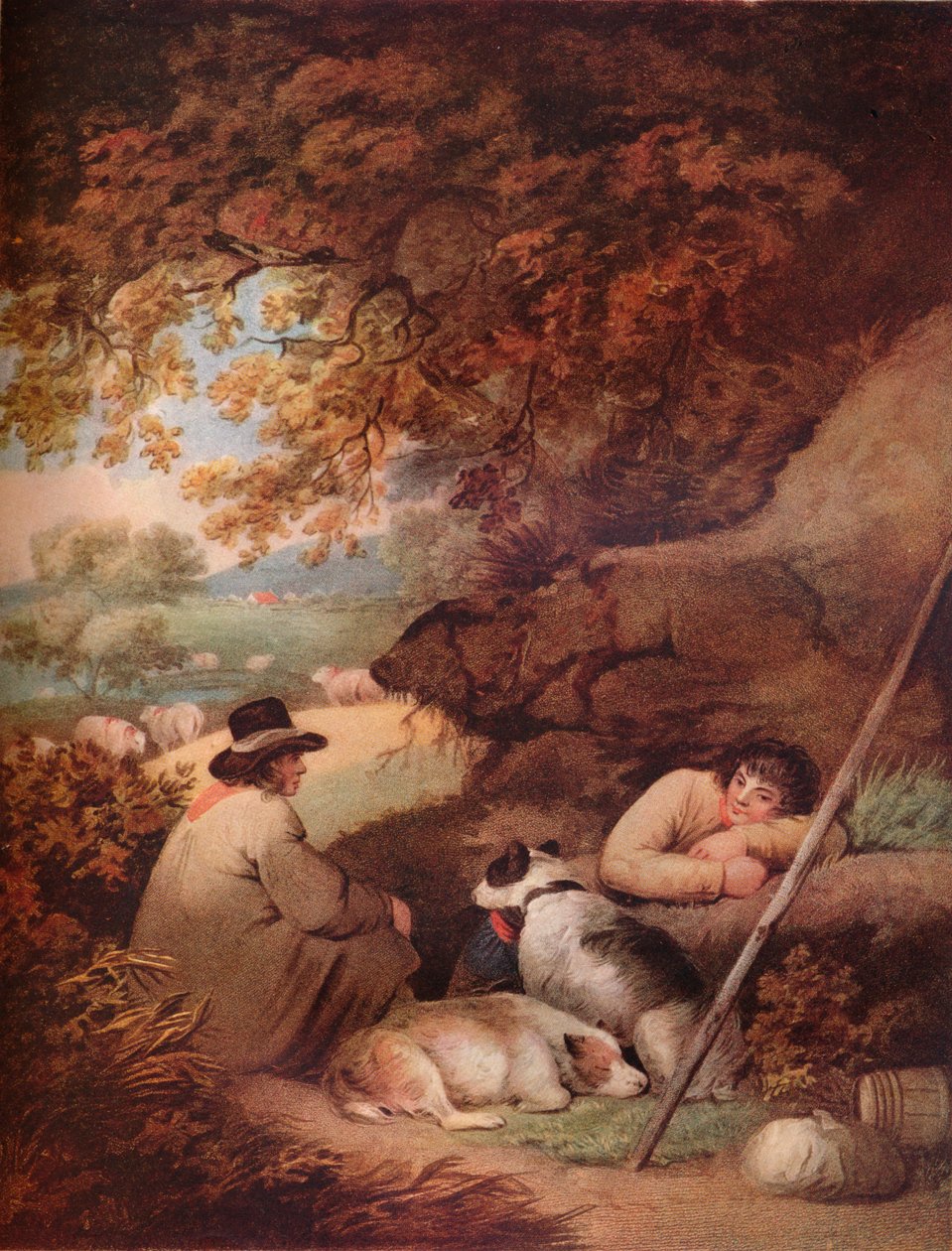 Pastores descansando, siglo XVIII, 1919 de George Morland