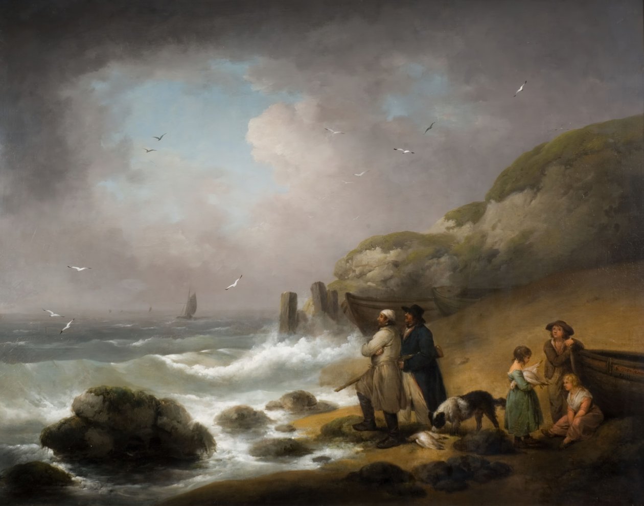 Caza de aves marinas, 1795 de George Morland