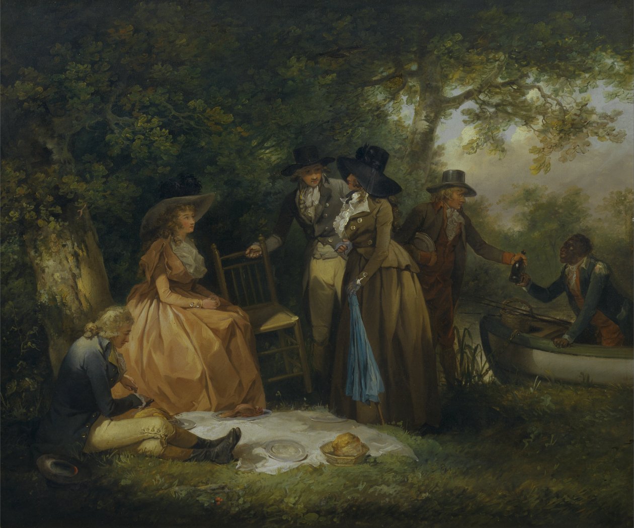 El festín de los pescadores de George Morland