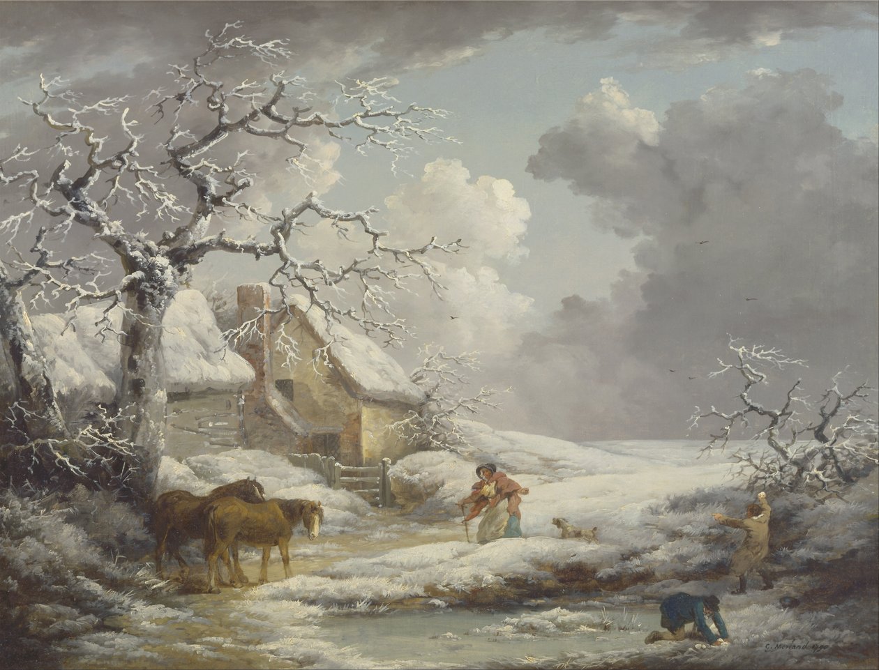 Paisaje de invierno de George Morland